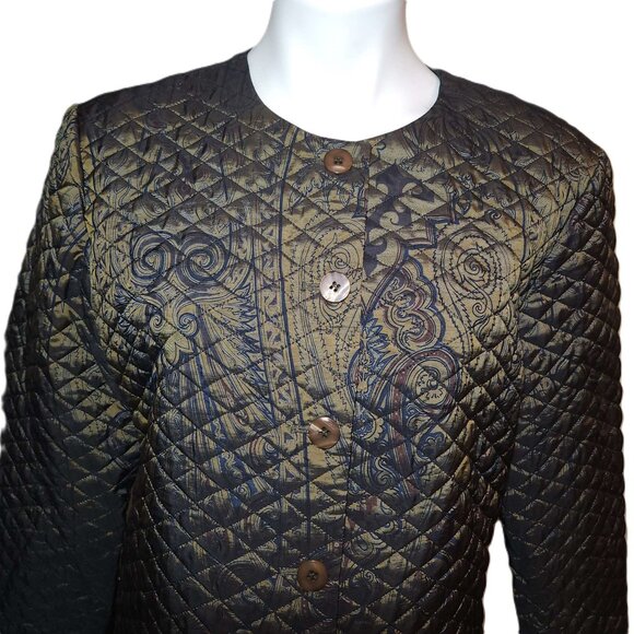 ❤️ 4/$20 I-Lyse Hart skirt & jacket set outfit Size 14 Slight iridescence - Picture 4 of 14